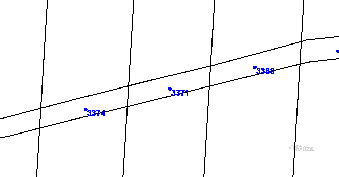 Parcela st. 3371 v KÚ Jazovice, Katastrální mapa