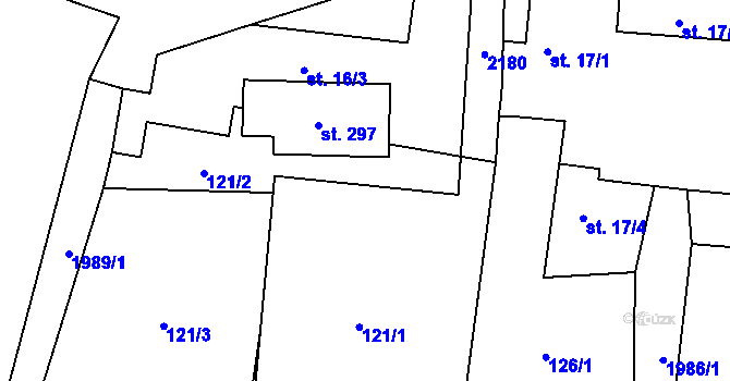 Parcela st. 121/6 v KÚ Starý Ples, Katastrální mapa