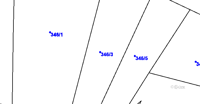 Parcela st. 346/3 v KÚ Starý Ples, Katastrální mapa