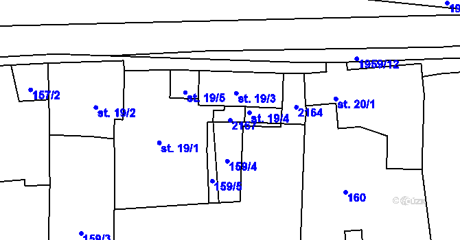 Parcela st. 2167 v KÚ Starý Ples, Katastrální mapa