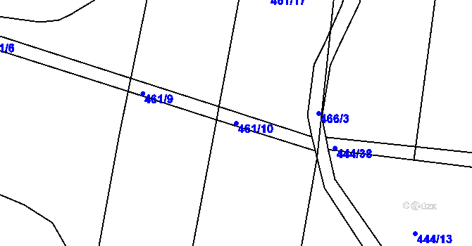 Parcela st. 461/10 v KÚ Starý Ples, Katastrální mapa