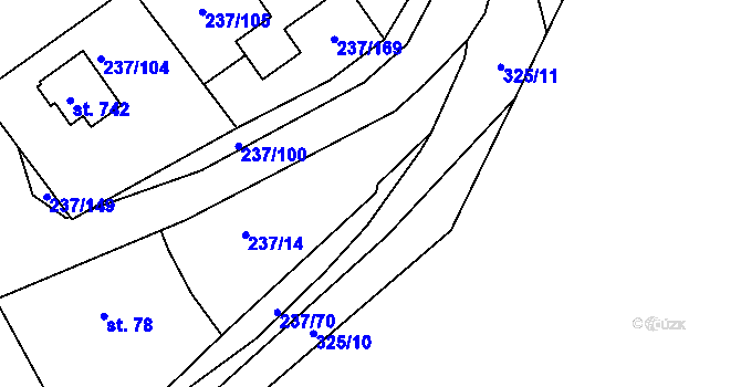 Parcela st. 237/167 v KÚ Sedlec u Starého Plzence, Katastrální mapa