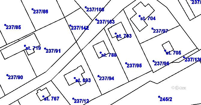 Parcela st. 788 v KÚ Sedlec u Starého Plzence, Katastrální mapa