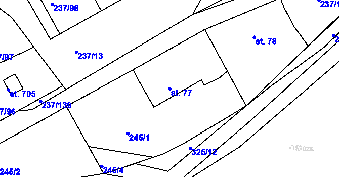 Parcela st. 77 v KÚ Sedlec u Starého Plzence, Katastrální mapa