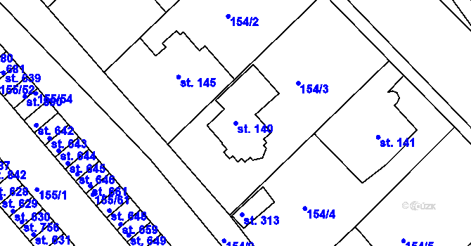 Parcela st. 140 v KÚ Sedlec u Starého Plzence, Katastrální mapa