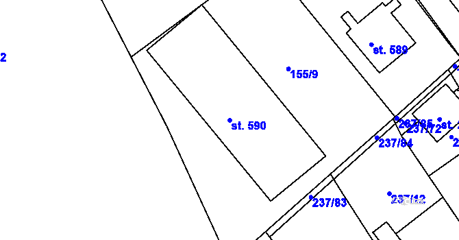 Parcela st. 590 v KÚ Sedlec u Starého Plzence, Katastrální mapa