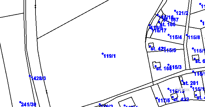 Parcela st. 119/1 v KÚ Sedlec u Starého Plzence, Katastrální mapa