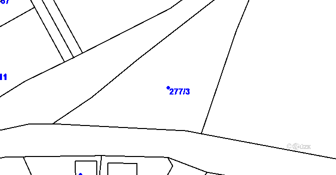 Parcela st. 277/3 v KÚ Sedlec u Starého Plzence, Katastrální mapa