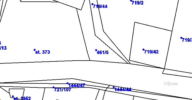 Parcela st. 461/5 v KÚ Starý Plzenec, Katastrální mapa