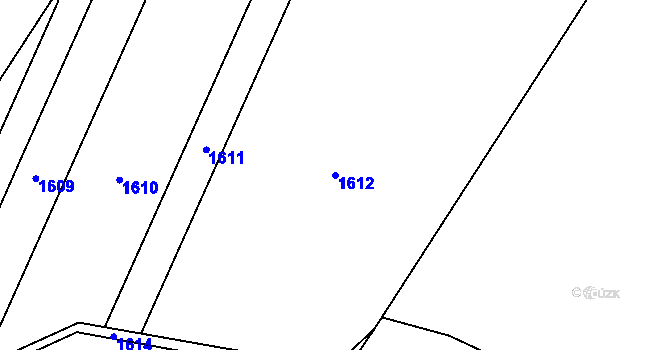Parcela st. 1612 v KÚ Starý Plzenec, Katastrální mapa
