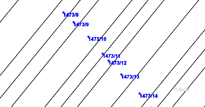 Parcela st. 1473/11 v KÚ Starý Poddvorov, Katastrální mapa