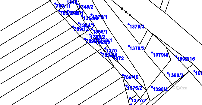 Parcela st. 769/14 v KÚ Starý Poddvorov, Katastrální mapa