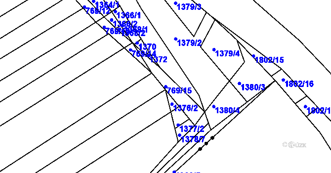 Parcela st. 769/15 v KÚ Starý Poddvorov, Katastrální mapa