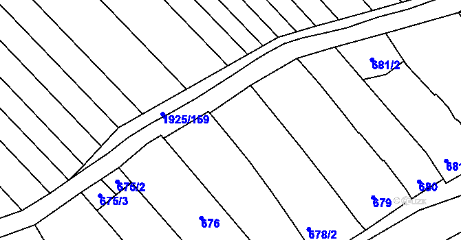 Parcela st. 678/1 v KÚ Starý Poddvorov, Katastrální mapa