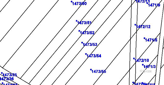 Parcela st. 1473/53 v KÚ Starý Poddvorov, Katastrální mapa