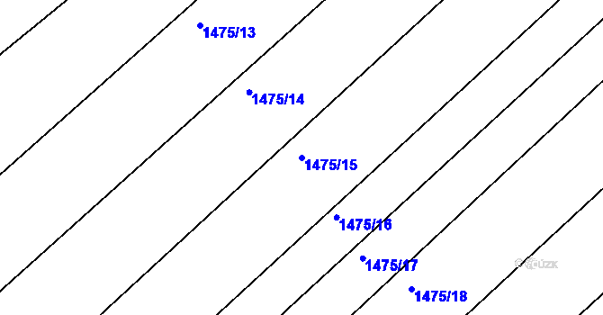 Parcela st. 1475/15 v KÚ Starý Poddvorov, Katastrální mapa