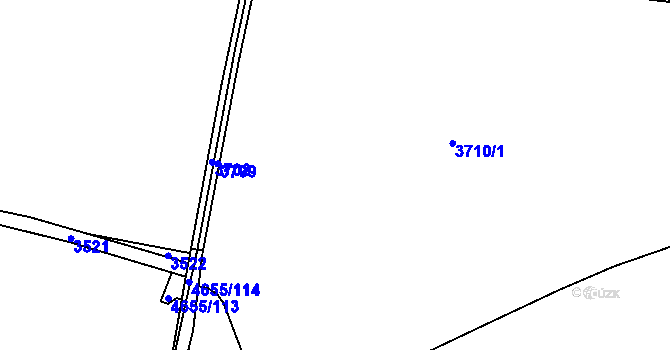 Parcela st. 3710 v KÚ Starý Rokytník, Katastrální mapa