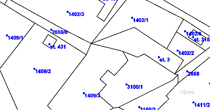 Parcela st. 2659/5 v KÚ Starý Rokytník, Katastrální mapa