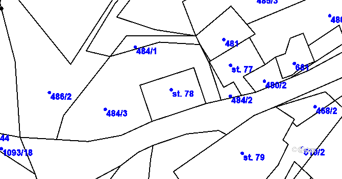 Parcela st. 78 v KÚ Starý Svojanov, Katastrální mapa