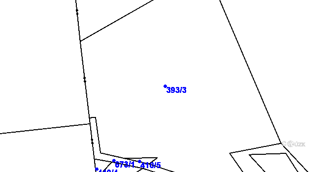 Parcela st. 393/3 v KÚ Starý Svojanov, Katastrální mapa