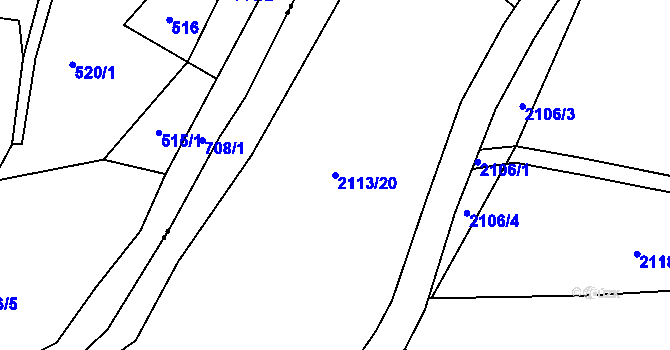 Parcela st. 2113/20 v KÚ Malý Šachov, Katastrální mapa