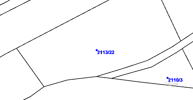 Parcela st. 2113/22 v KÚ Malý Šachov, Katastrální mapa