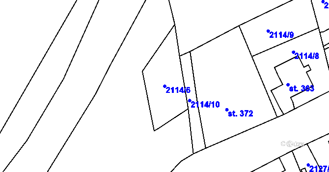 Parcela st. 2114/6 v KÚ Malý Šachov, Katastrální mapa
