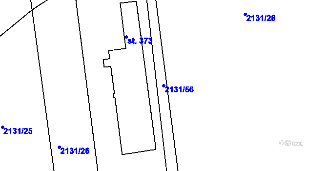 Parcela st. 2131/56 v KÚ Malý Šachov, Katastrální mapa