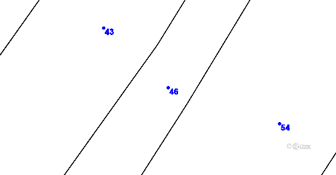 Parcela st. 46 v KÚ Kracovice, Katastrální mapa