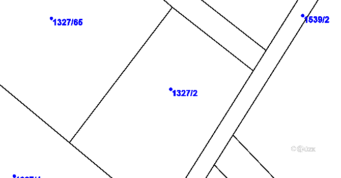 Parcela st. 1327/2 v KÚ Stařeč, Katastrální mapa