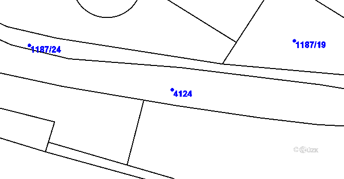Parcela st. 4124 v KÚ Stařeč, Katastrální mapa