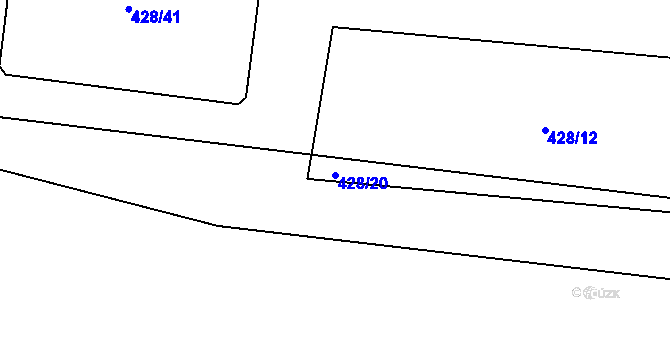 Parcela st. 428/20 v KÚ Stařeč, Katastrální mapa
