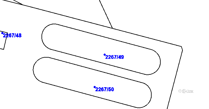 Parcela st. 2267/49 v KÚ Staříč, Katastrální mapa