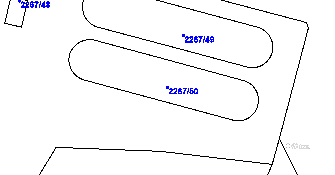 Parcela st. 2267/50 v KÚ Staříč, Katastrální mapa