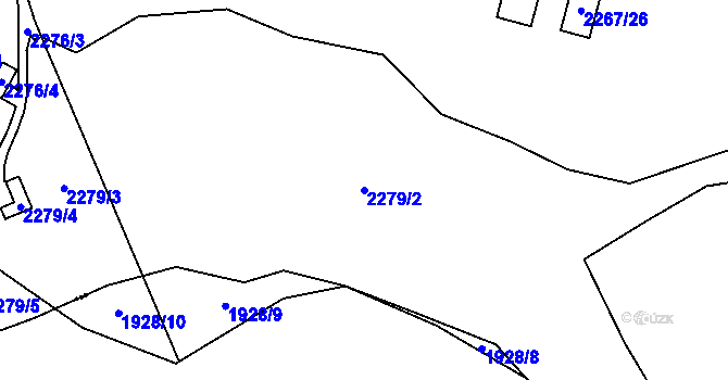 Parcela st. 2279/2 v KÚ Staříč, Katastrální mapa
