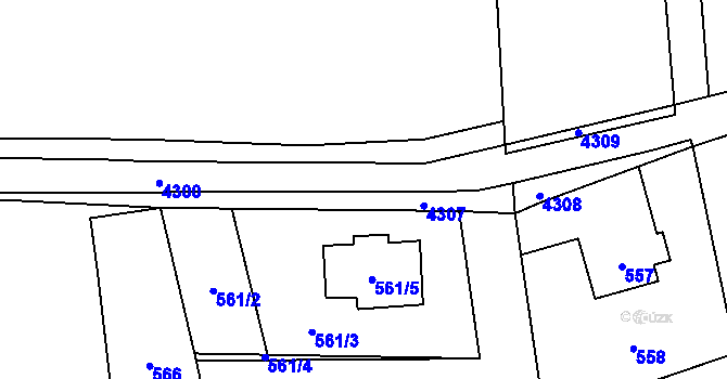 Parcela st. 535/11 v KÚ Staříč, Katastrální mapa
