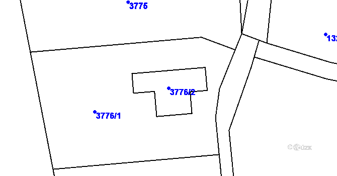 Parcela st. 3776/2 v KÚ Staříč, Katastrální mapa