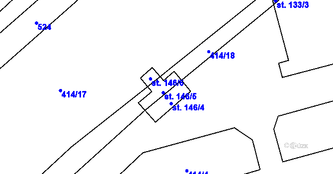 Parcela st. 146 v KÚ Stašov u Zdic, Katastrální mapa