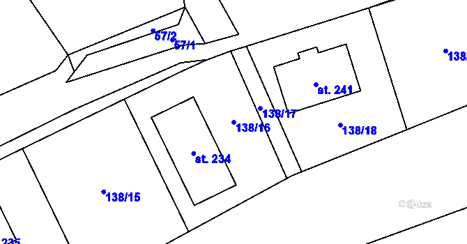 Parcela st. 138/16 v KÚ Stašov u Zdic, Katastrální mapa
