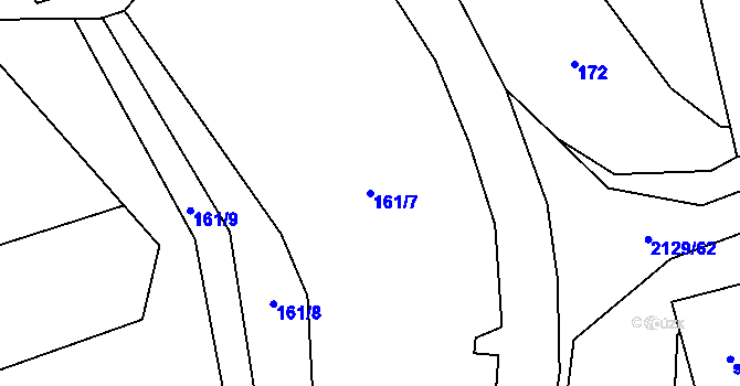Parcela st. 161/7 v KÚ Stašov, Katastrální mapa
