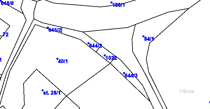 Parcela st. 59 v KÚ Stavenice, Katastrální mapa