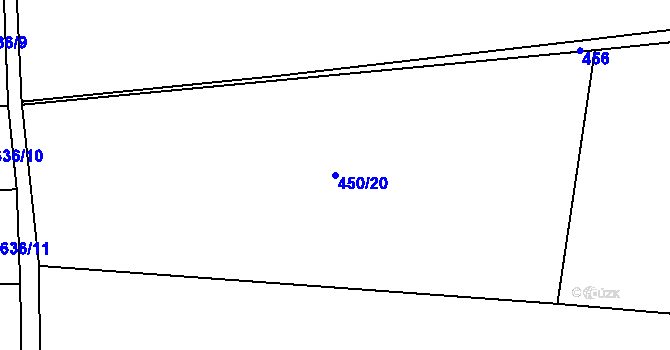 Parcela st. 450/20 v KÚ Stavenice, Katastrální mapa