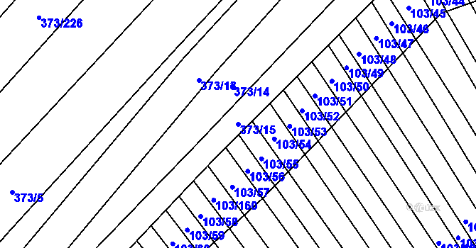 Parcela st. 373/15 v KÚ Stavěšice, Katastrální mapa