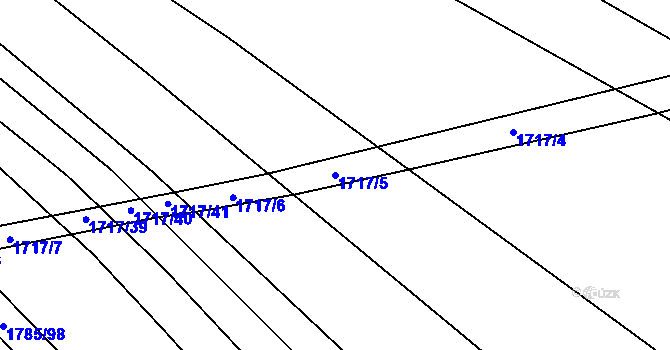 Parcela st. 1717/5 v KÚ Stavěšice, Katastrální mapa