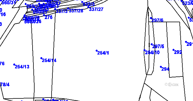Parcela st. 254/1 v KÚ Stéblová, Katastrální mapa