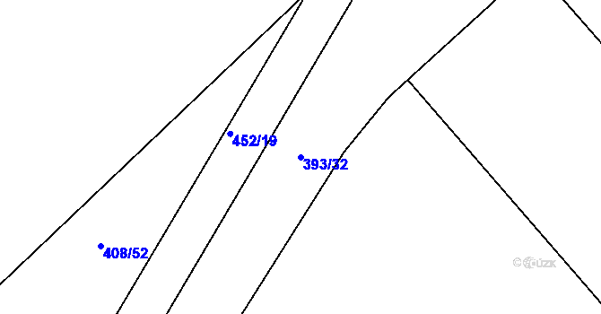 Parcela st. 393/32 v KÚ Stéblová, Katastrální mapa