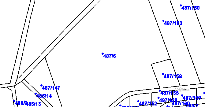 Parcela st. 487/6 v KÚ Stéblová, Katastrální mapa