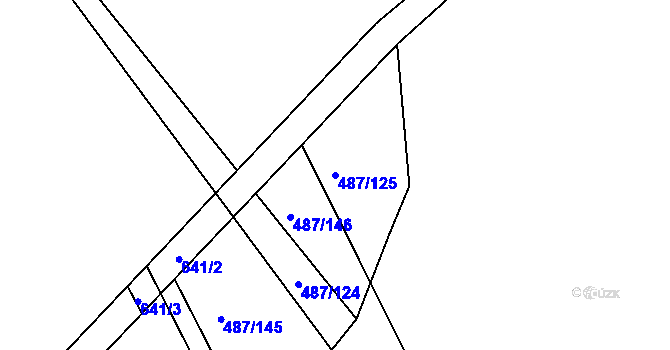 Parcela st. 487/125 v KÚ Stéblová, Katastrální mapa