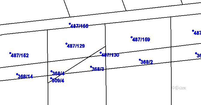 Parcela st. 487/130 v KÚ Stéblová, Katastrální mapa