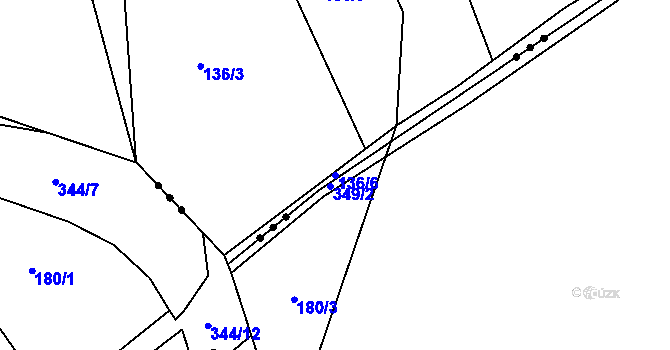 Parcela st. 136/6 v KÚ Stéblová, Katastrální mapa